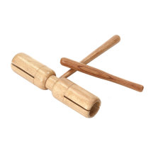 Natural Wood Percussion Musical Instruments Wooden Tone Block Wood agogo Children Toys